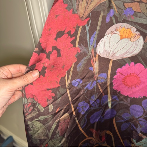 Free People Botanical Maxi Floral Brown Multi Dress - Picture 15 of 16